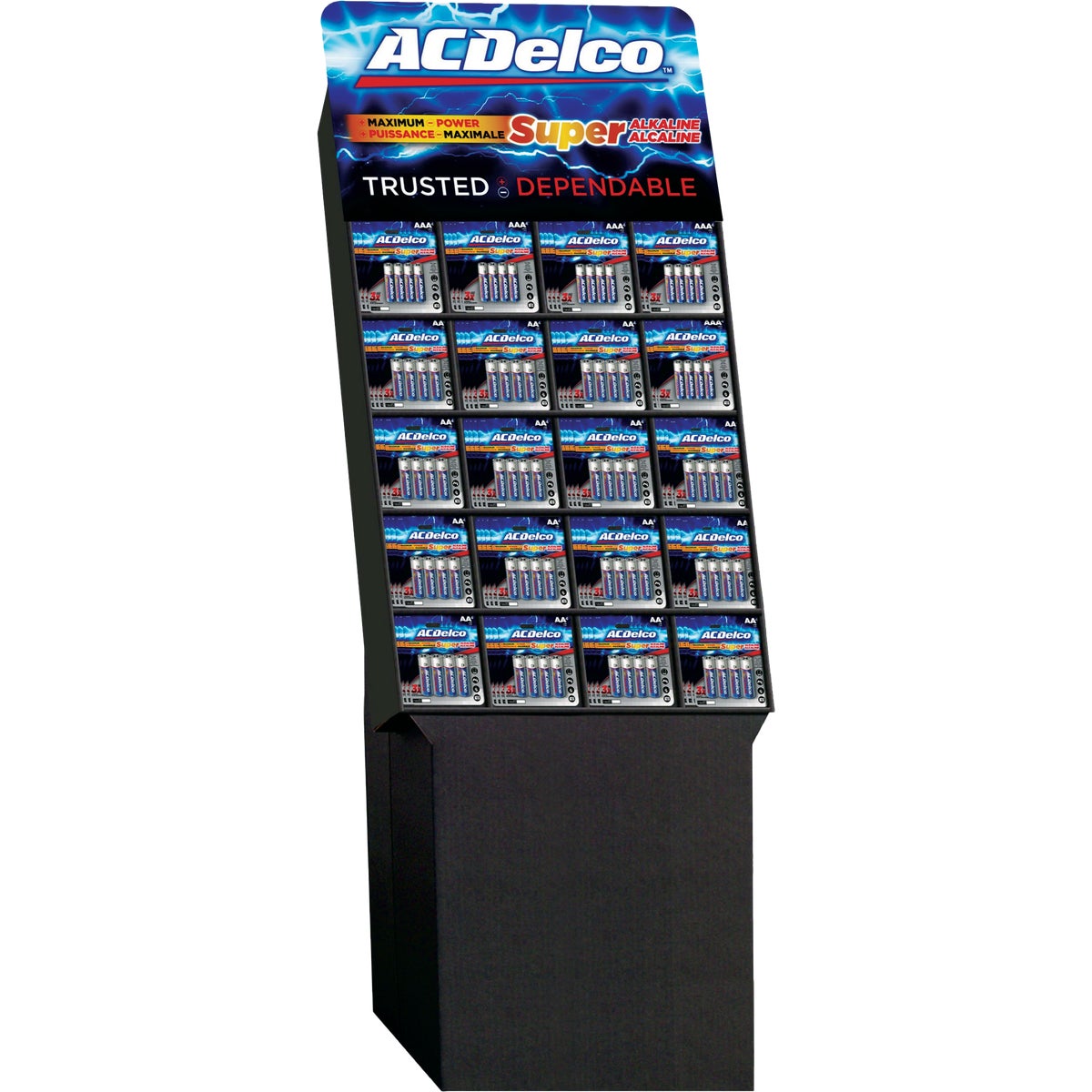 ACDelco Super AA/AAA Assorted Alkaline Battery Floor Display