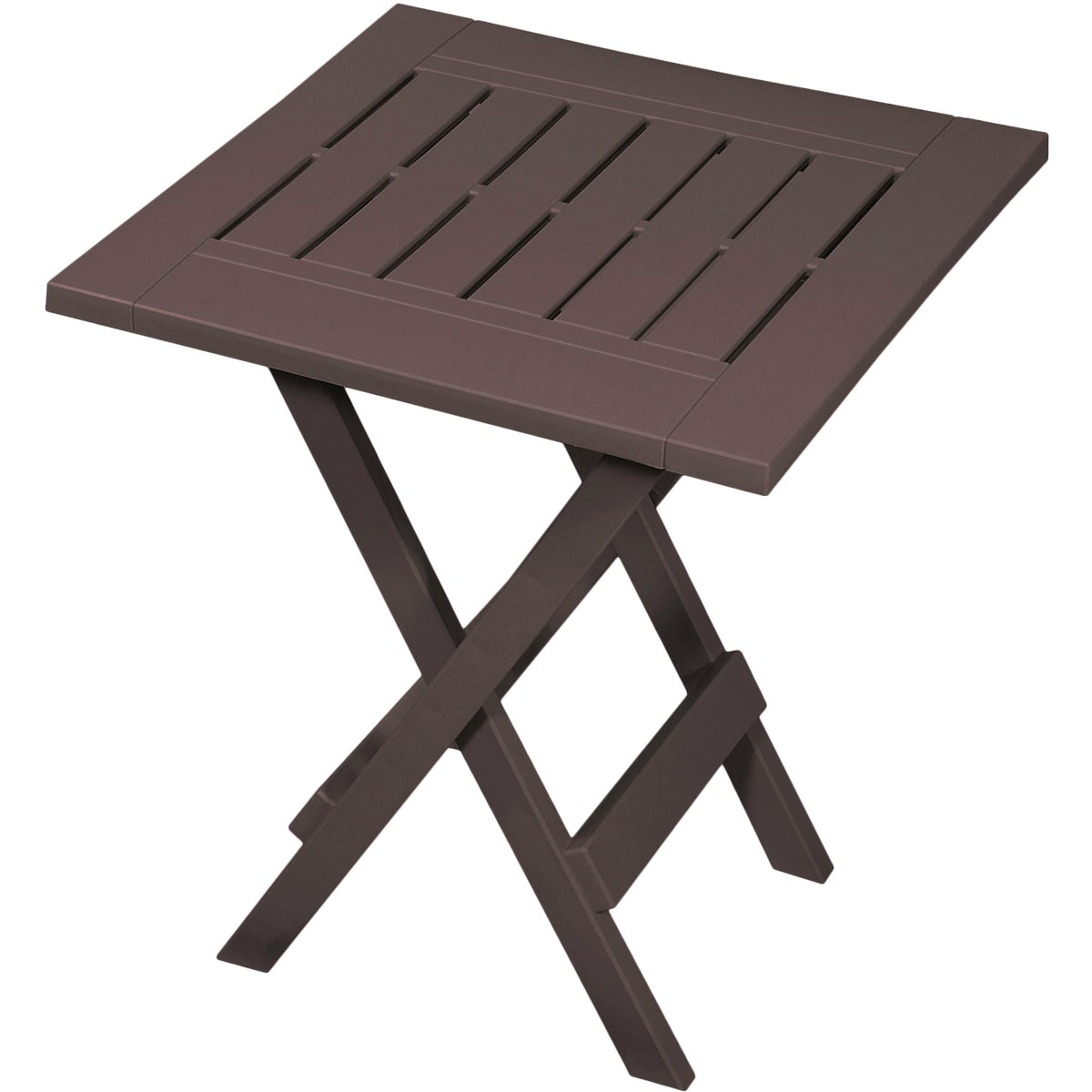 Gracious Living 17 In. Square Earth Folding Side Table