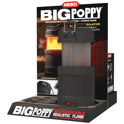 Nebo Big Poppy 8.37 In. H. x 4.06 In. Dia.Rechargeable LED Lantern
