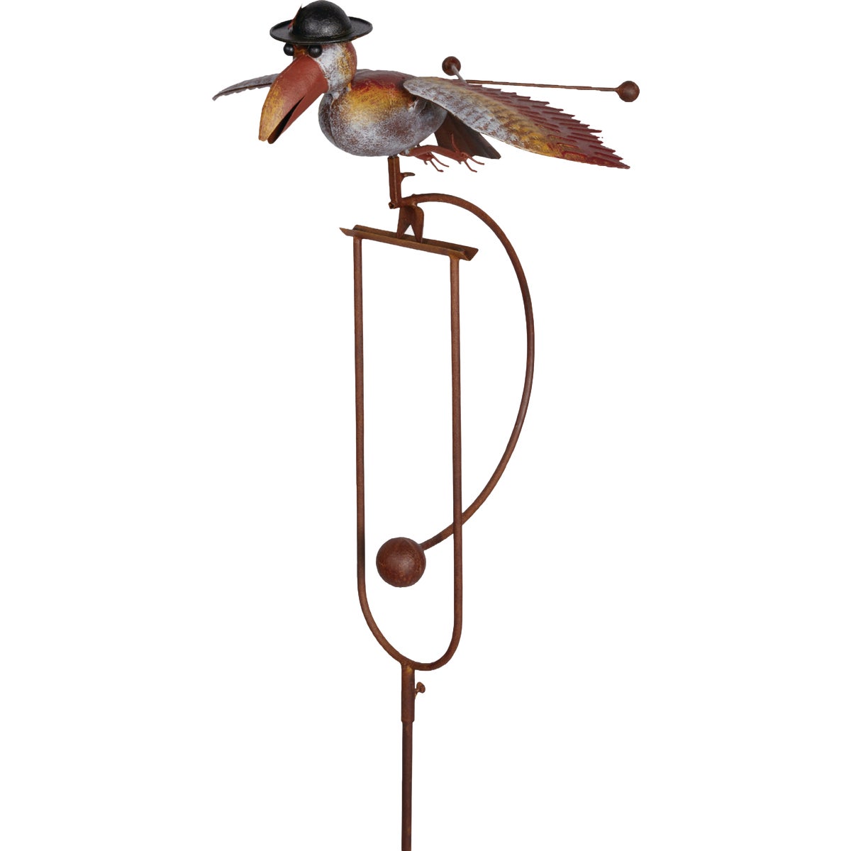 Terre Verde 61 In. Steel Rocking Bird with Derby Garden Stake