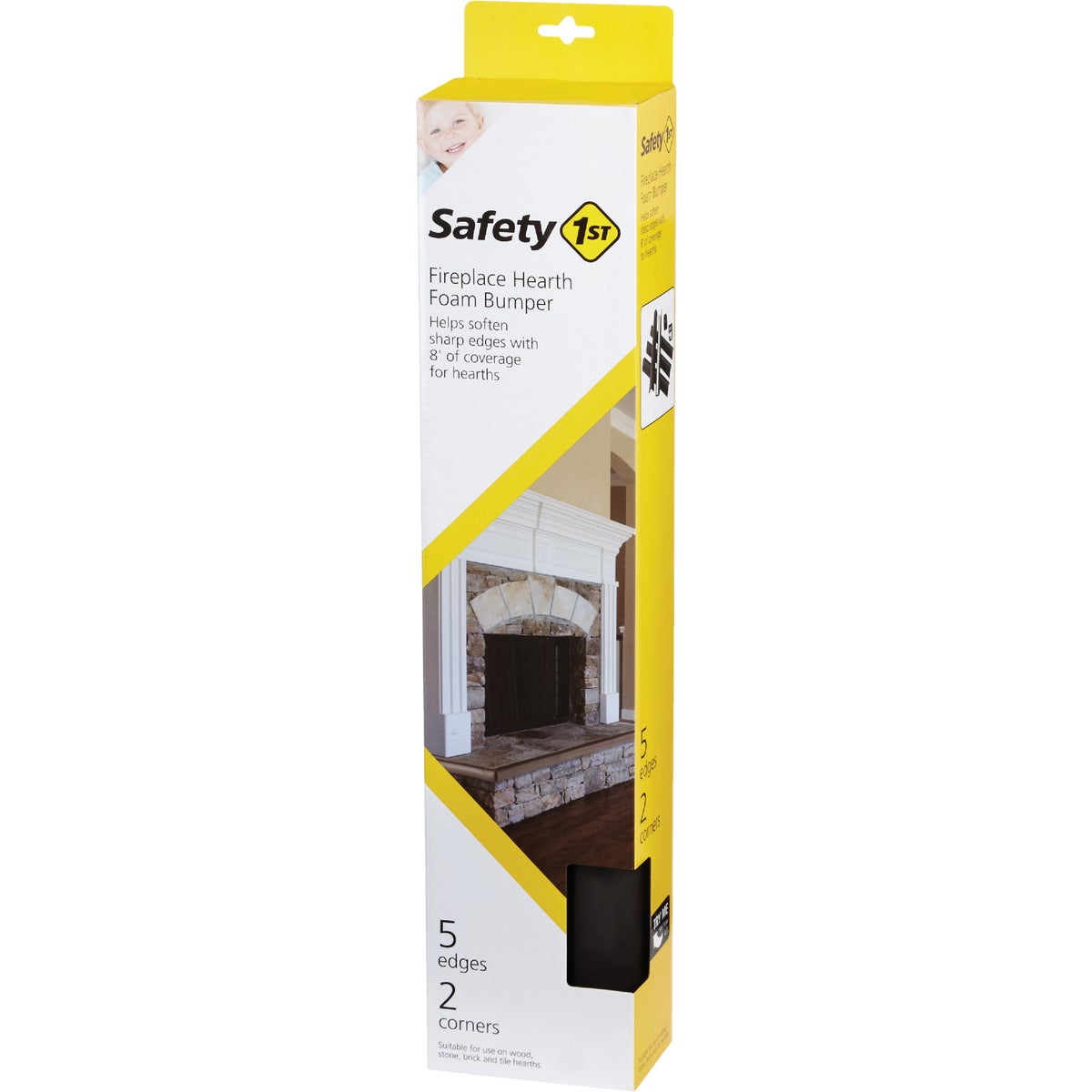 Safety 1st Adhesive Foam Brown Fireplace Guard Foam Bumper