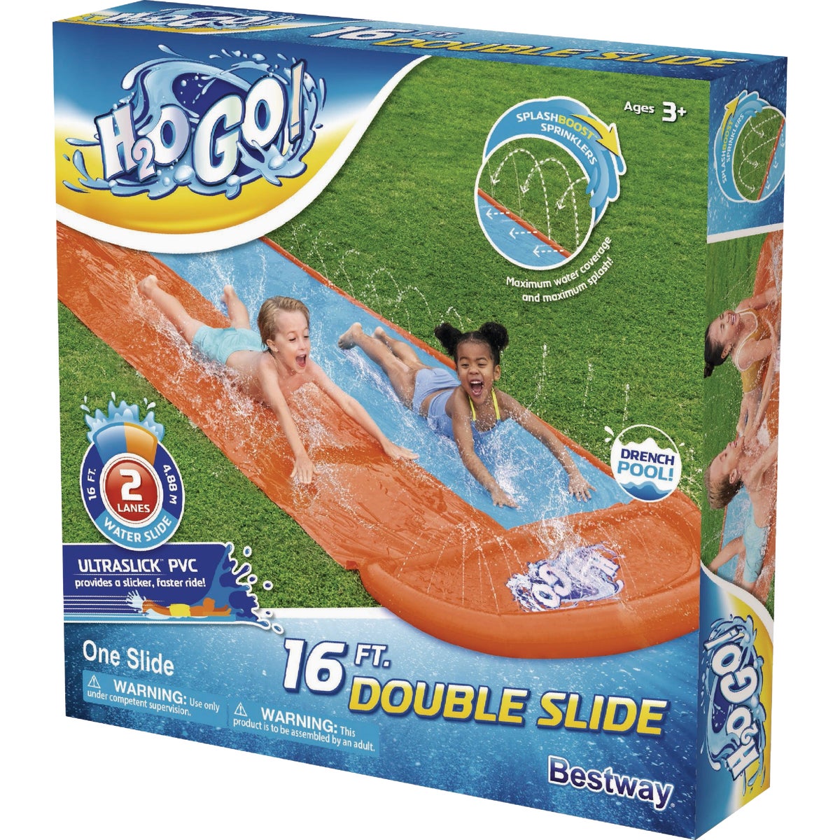 H2OGO! 16 Ft. Double Water Slide