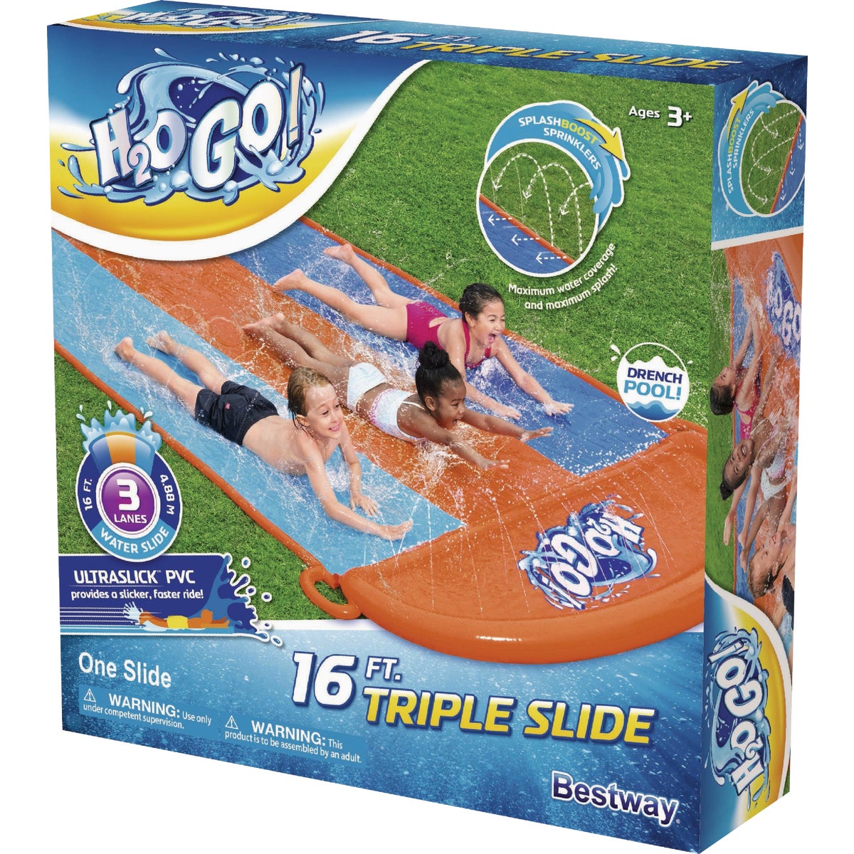 H2OGO! 16 Ft. Triple Water Slide