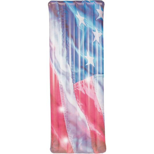 PoolCandy Stars & Stripes 30 In. W. x 74 In. L. Illuminated Deluxe Pool Float