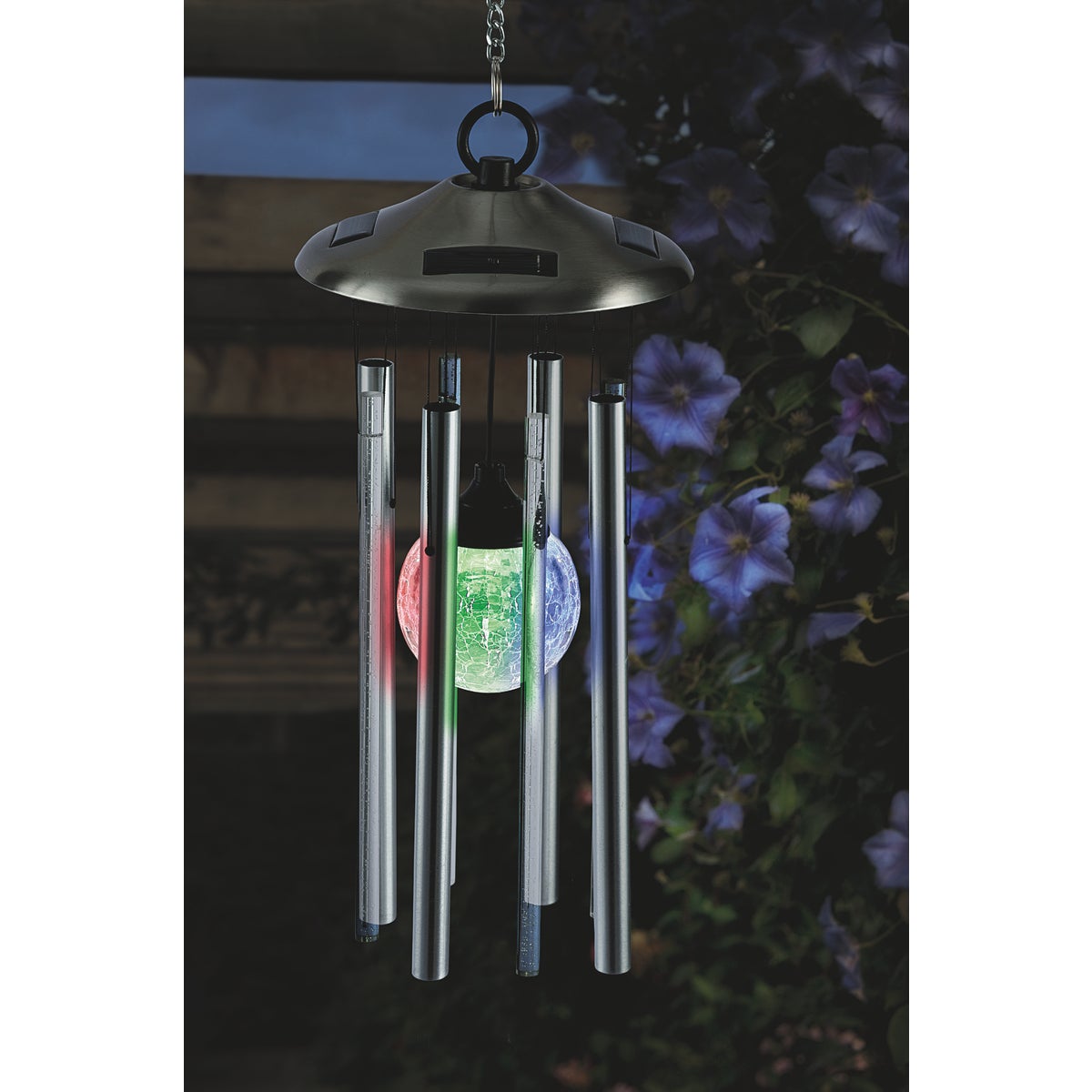 Cole & Bright 15.75 In. Solar Wind Chime with Light