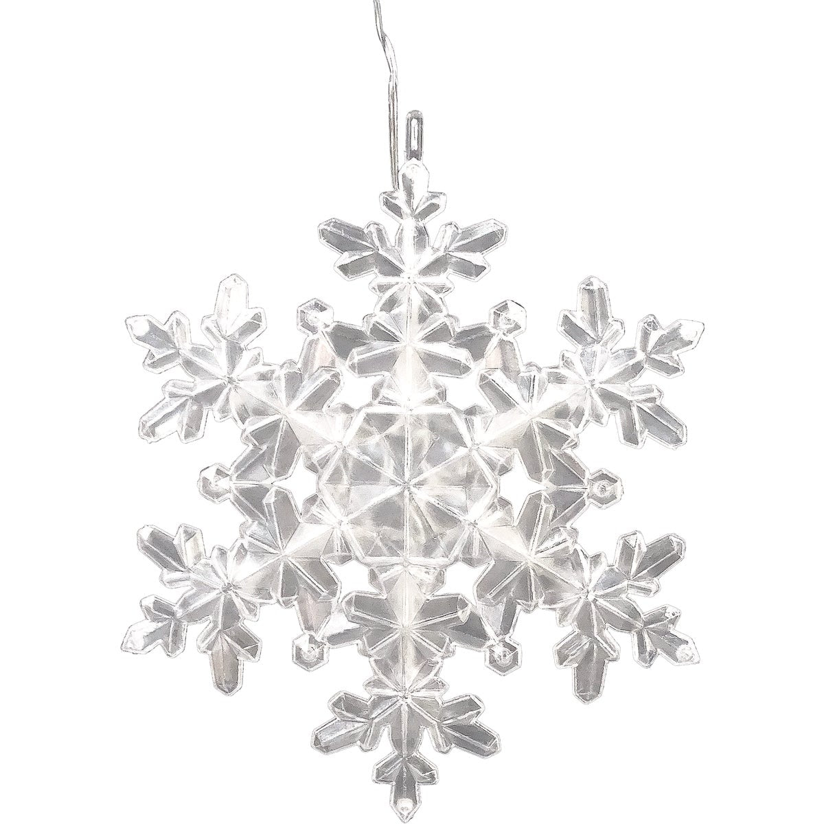 Alpine 1 In. W. x 10 In. H. x 8 In. L. Plastic LED Snowflake Holiday Decoration