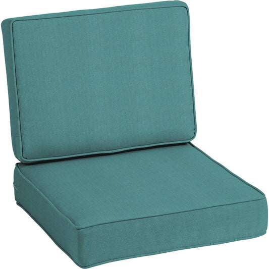 Arden Selections ProFoam 24 In. W. x 6 In. H. x 42 In. L. Acrylic Outdoor Deep Seat Cushion, Surf Turquoise