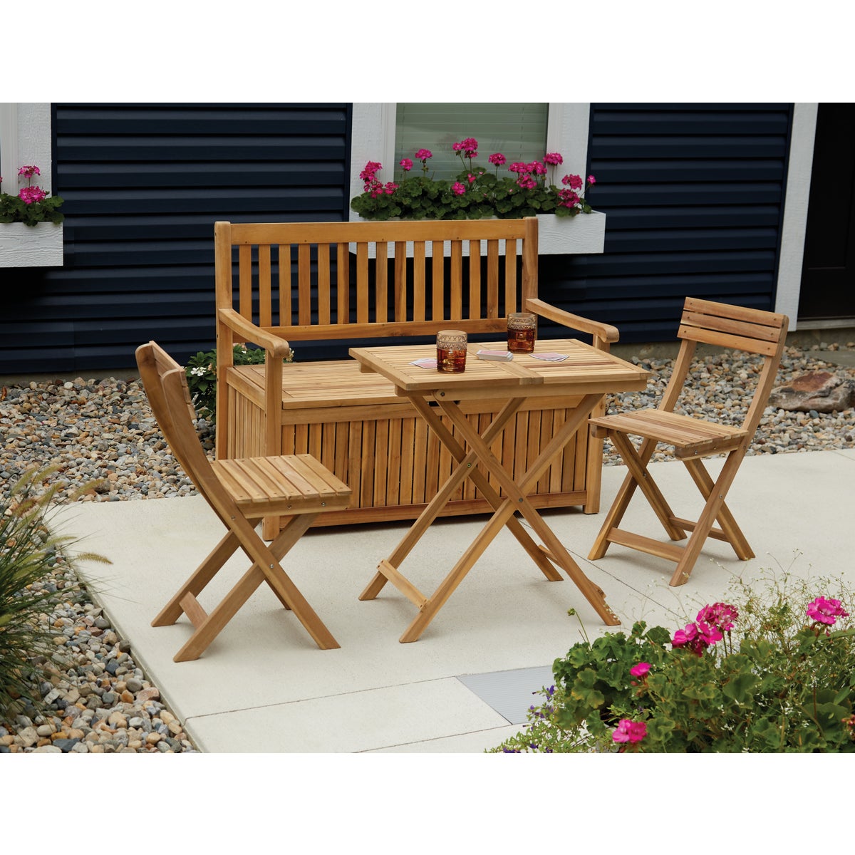 Wooden Storage Bench - Bistro Combo Set