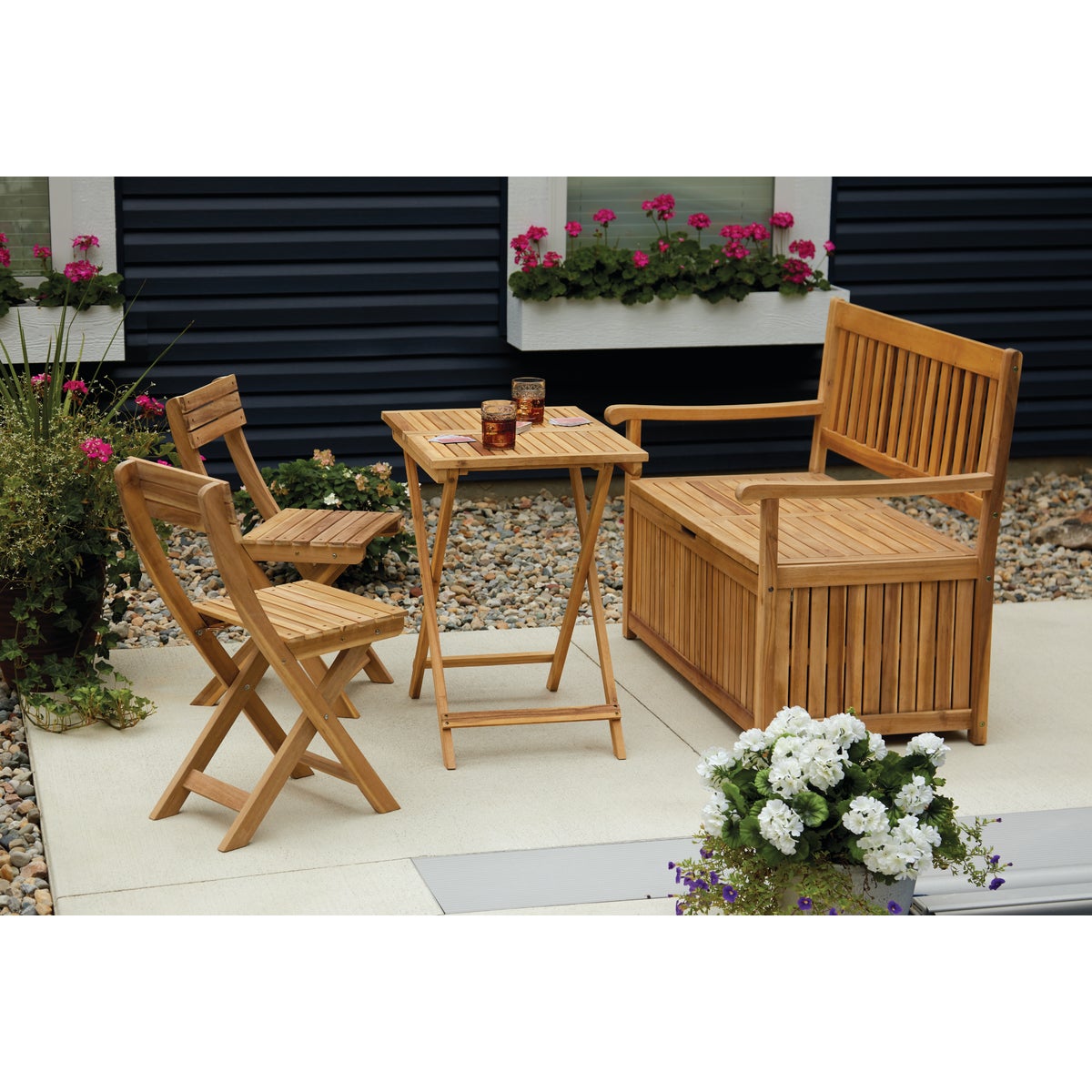 Wooden Storage Bench - Bistro Combo Set