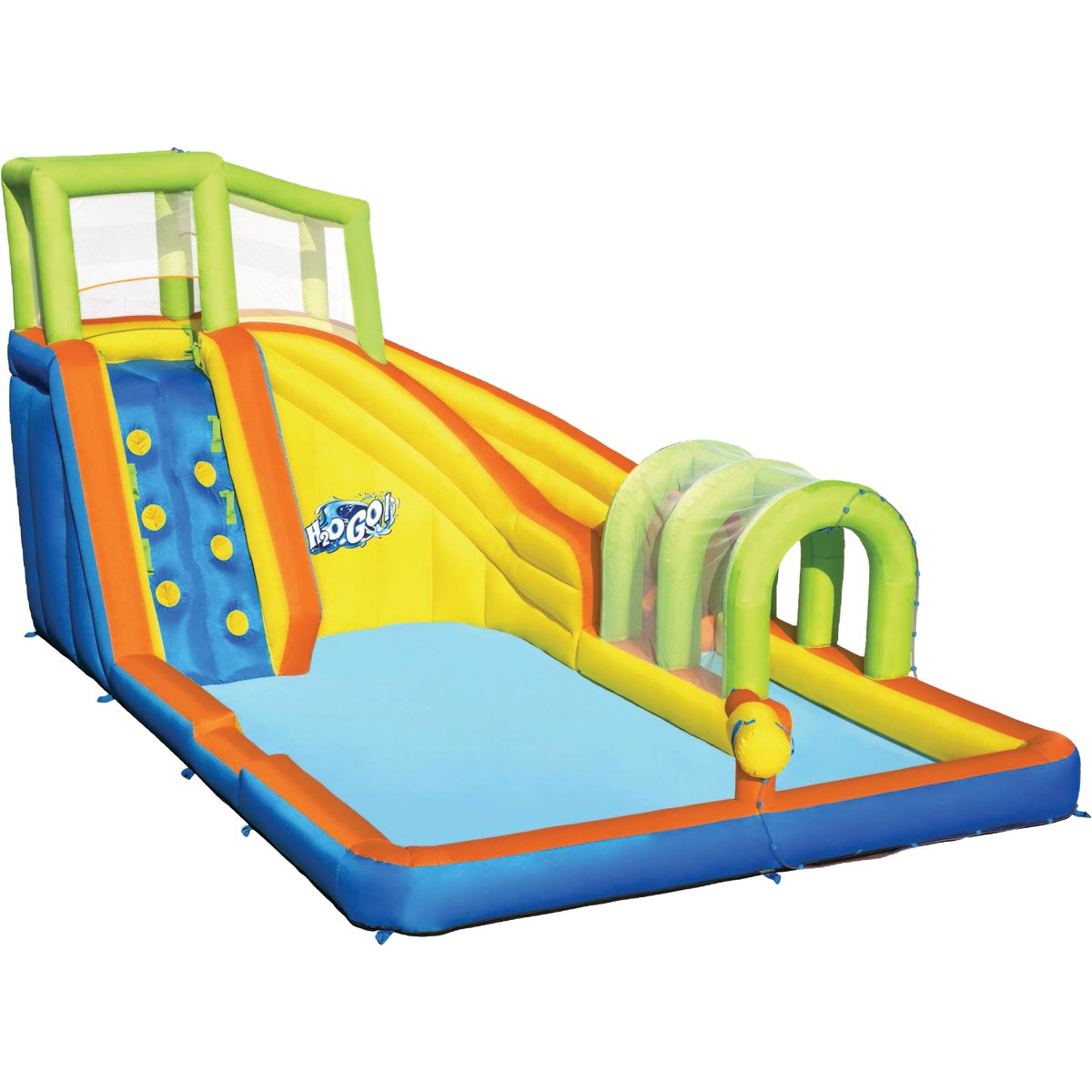 H2OGO! 14 Ft. 3 In. x 9 Ft. 5 In. x 8 Ft. 9 In. Mount Splashmore Mega WaterPark