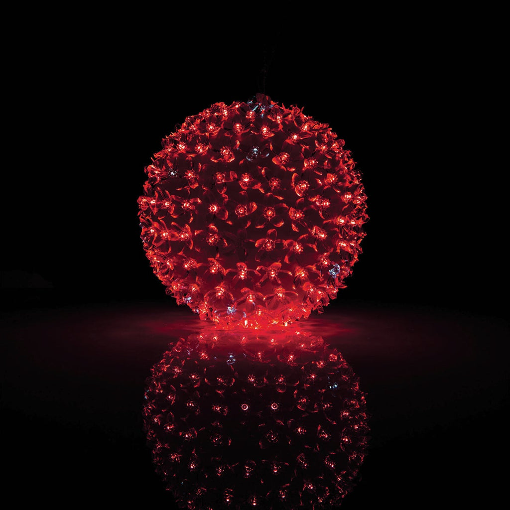 Alpine 8 In. Green & Red LED Sphere Christmas Ornament