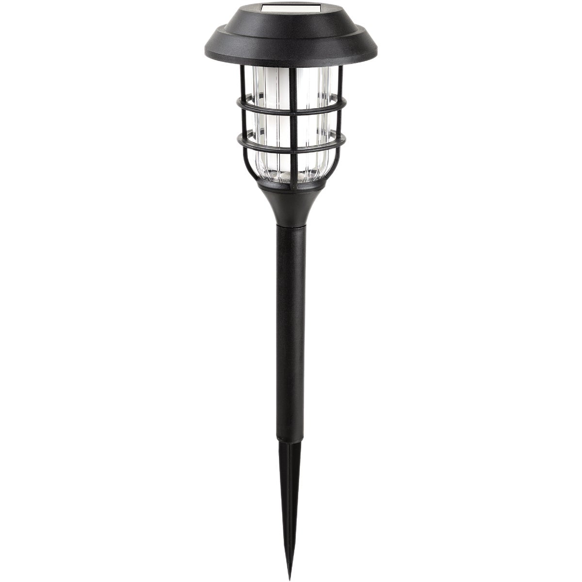 Alpine Black 2 Lumens Plastic LED Mini Torch Solar Path Light (6-Pack)