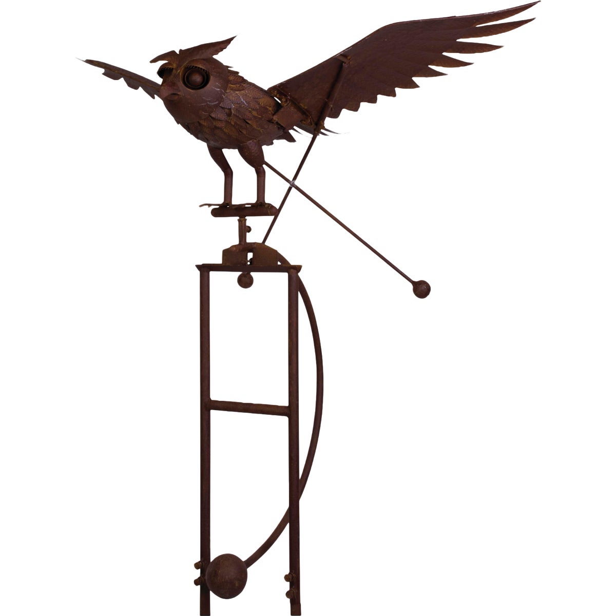 Terre Verde 76 In. Steel Jumbo Rocking Owl Garden Stake