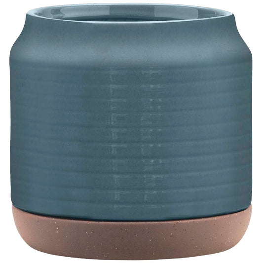 Southern Patio Oakland 8 In. Ceramic Blue Planter