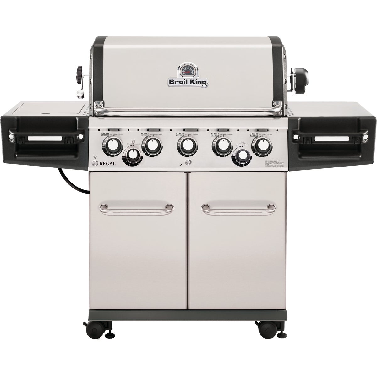 Broil King Regal S590 5-Burner Stainless Steel 55,000 BTU Natural Gas Grill with 10,000 BTU Side-Burner