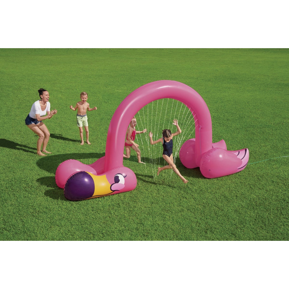 H20GO! 11 Ft. 2 In. x 43 In. x 6 Ft. 4 In. Jumbo Flamingo Sprinkler