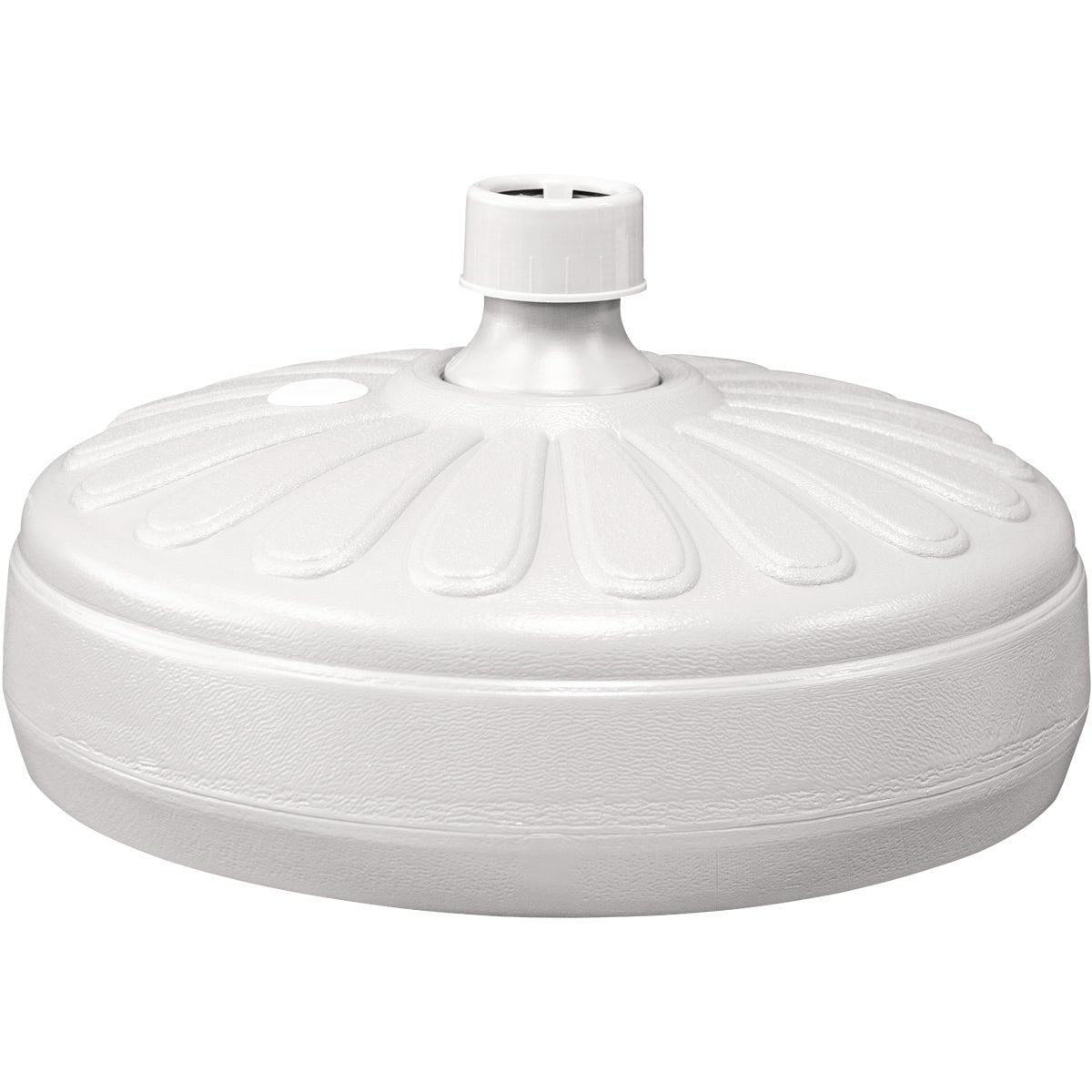 Gracious Living 15 In. Round White Resin Umbrella Base