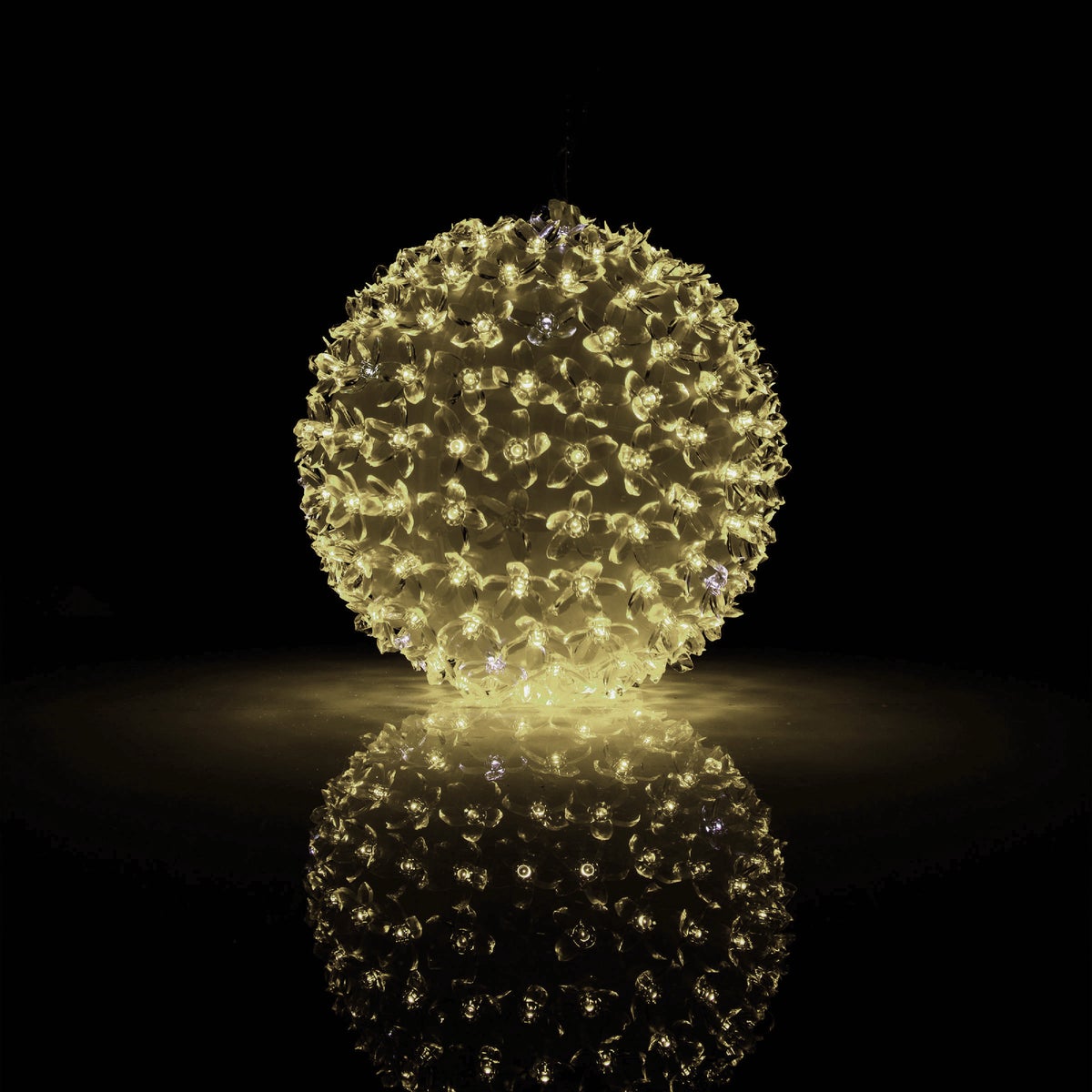 Alpine 8 In. Warm White & Cool White LED Sphere Christmas Ornament