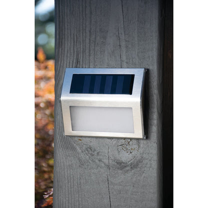 Moonrays 3.75 In. L. Stainless Steel SMD LED Solar Wedge Light (4-Pack)