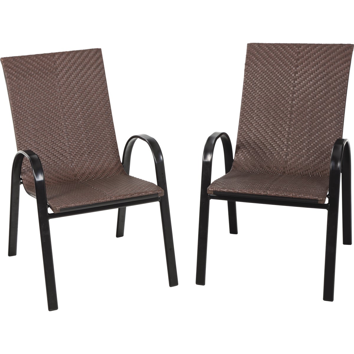 Outdoor Expressions Brown Wicker Stacking Chair