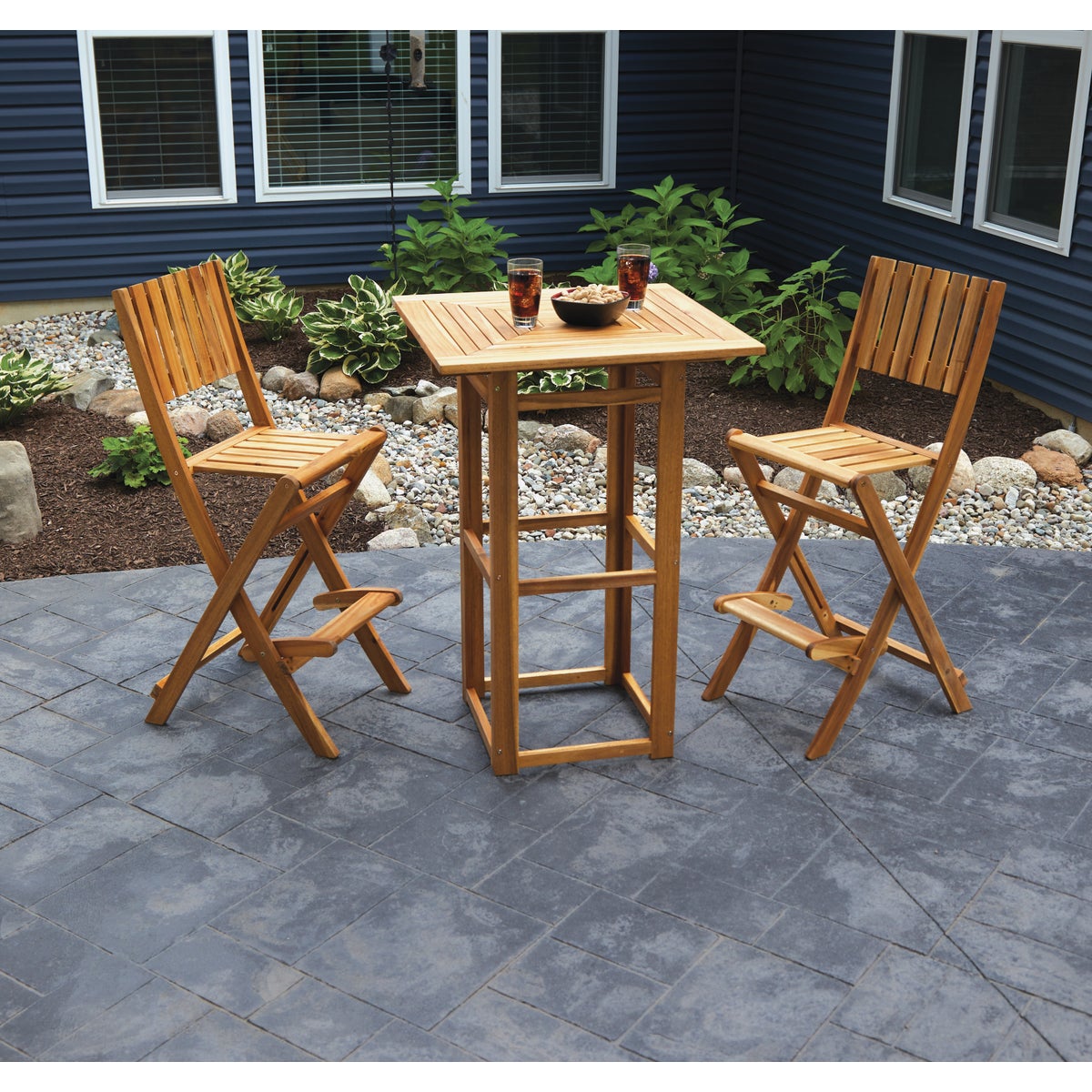 Outdoor Expressions 3-Piece Bar Height Bistro Set