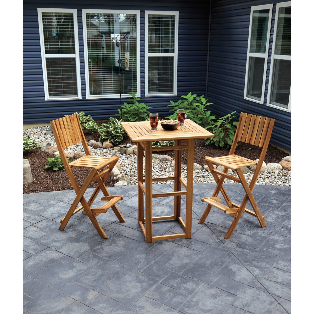 Outdoor Expressions 3-Piece Bar Height Bistro Set