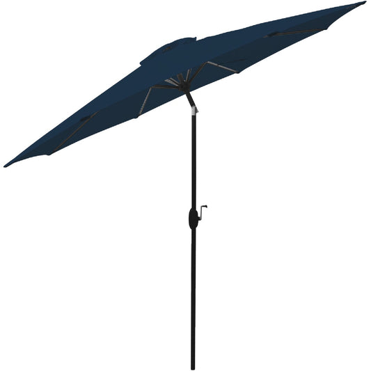 Bond Shade Factory 9 Ft. Aluminum Auto Crank Midnight Blue Patio Umbrella