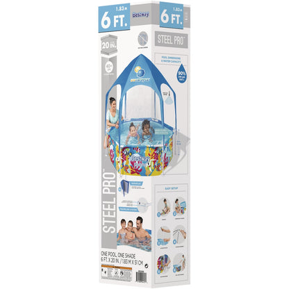 Steel Pro UV Careful Splash-in-Shade 20 In. D. x 6 Ft. Dia. Play Pool