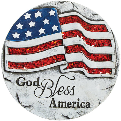 Alpine 10 In. Dia. Cement Patriotic Stepping Stone