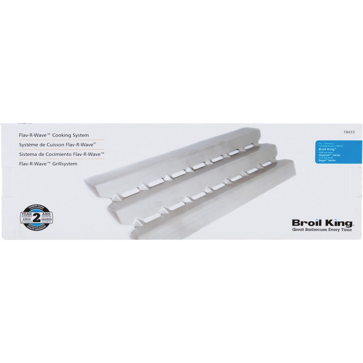 Broil King Regal/Imperial Flav-R-Wave 5.81 In. W. x 17.49 In. D. Stainless Steel Heat Plate