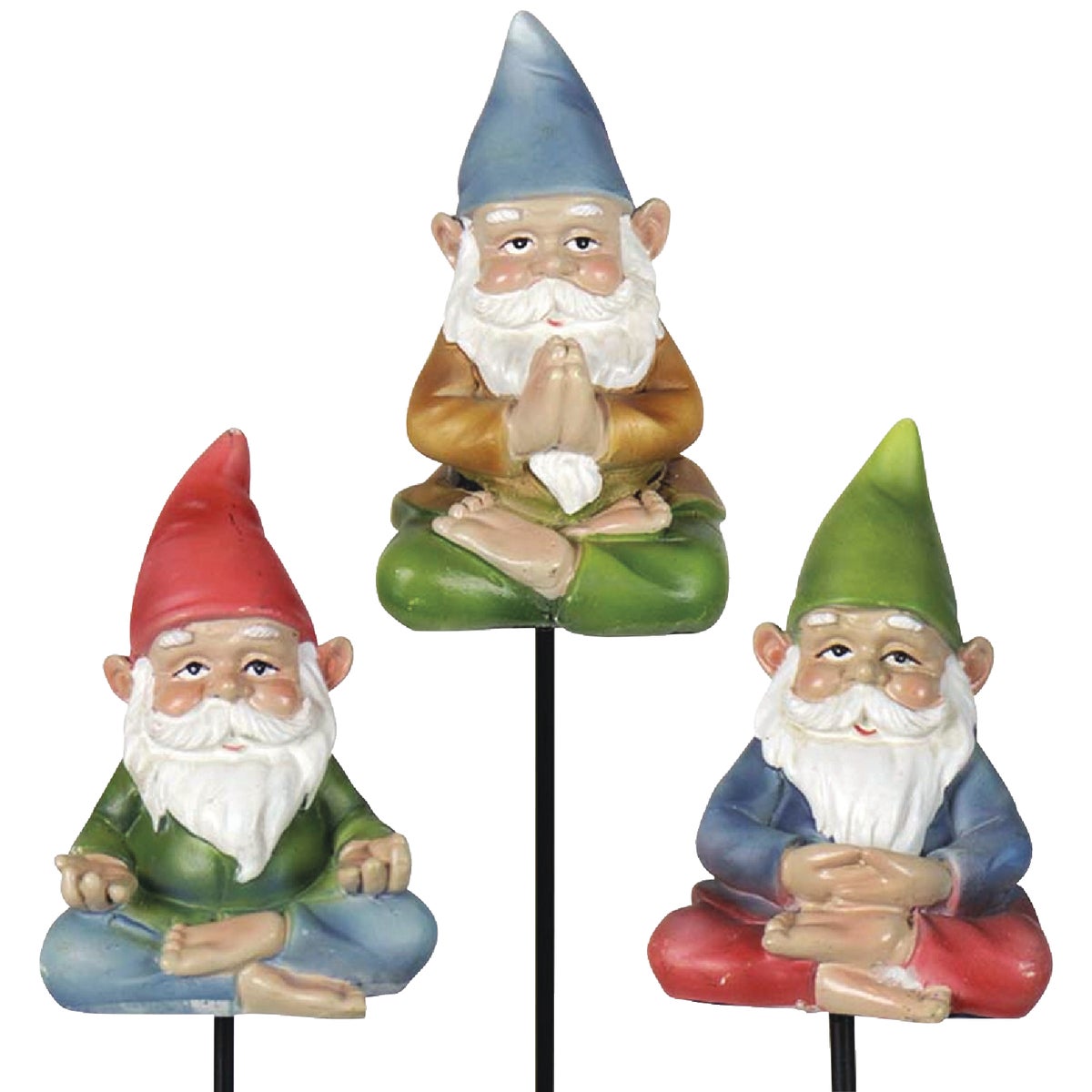 Exhart 9 In. Resin Yoga Gnome Pot Stake