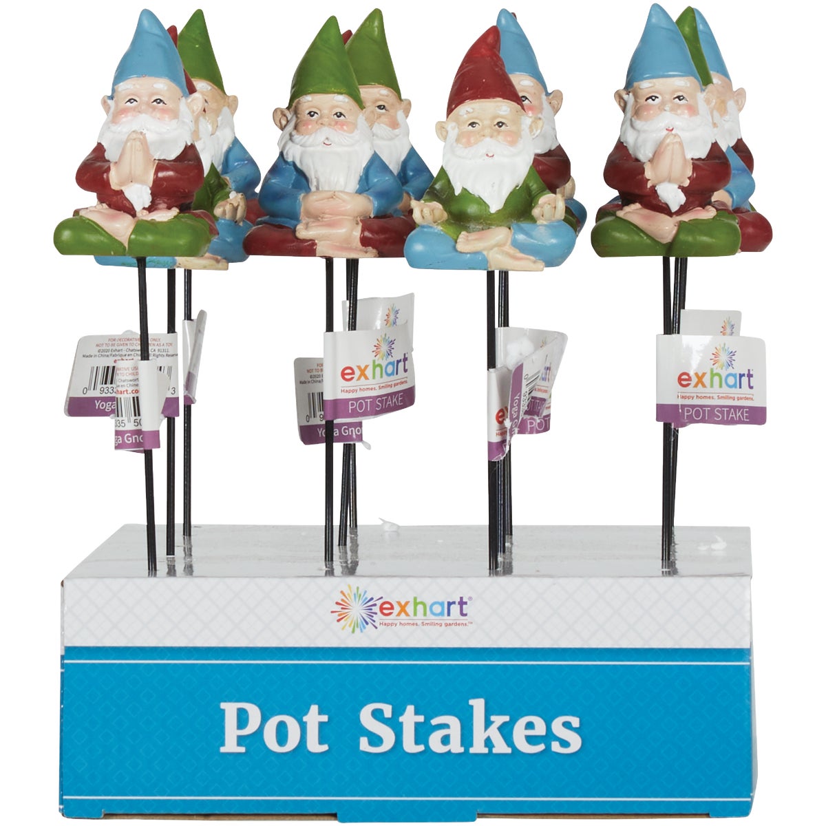 Exhart 9 In. Resin Yoga Gnome Pot Stake