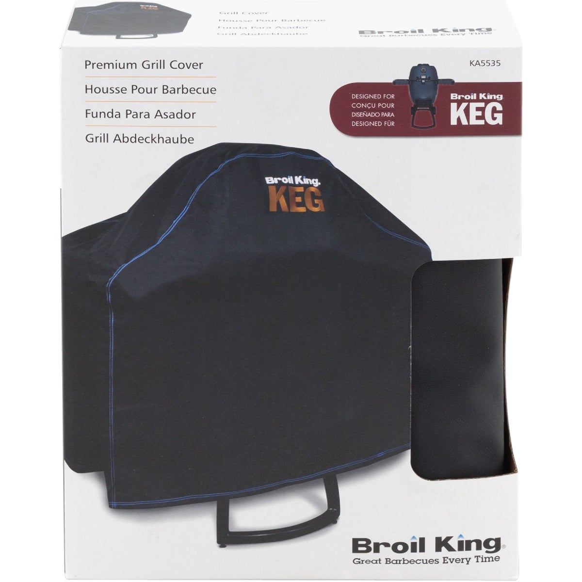 Broil King Keg 5000 45 In. Black PVC/Polyester Grill Cover