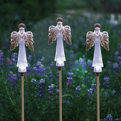 Alpine Plastic Angel 34 In. H. Solar LED Stake Light