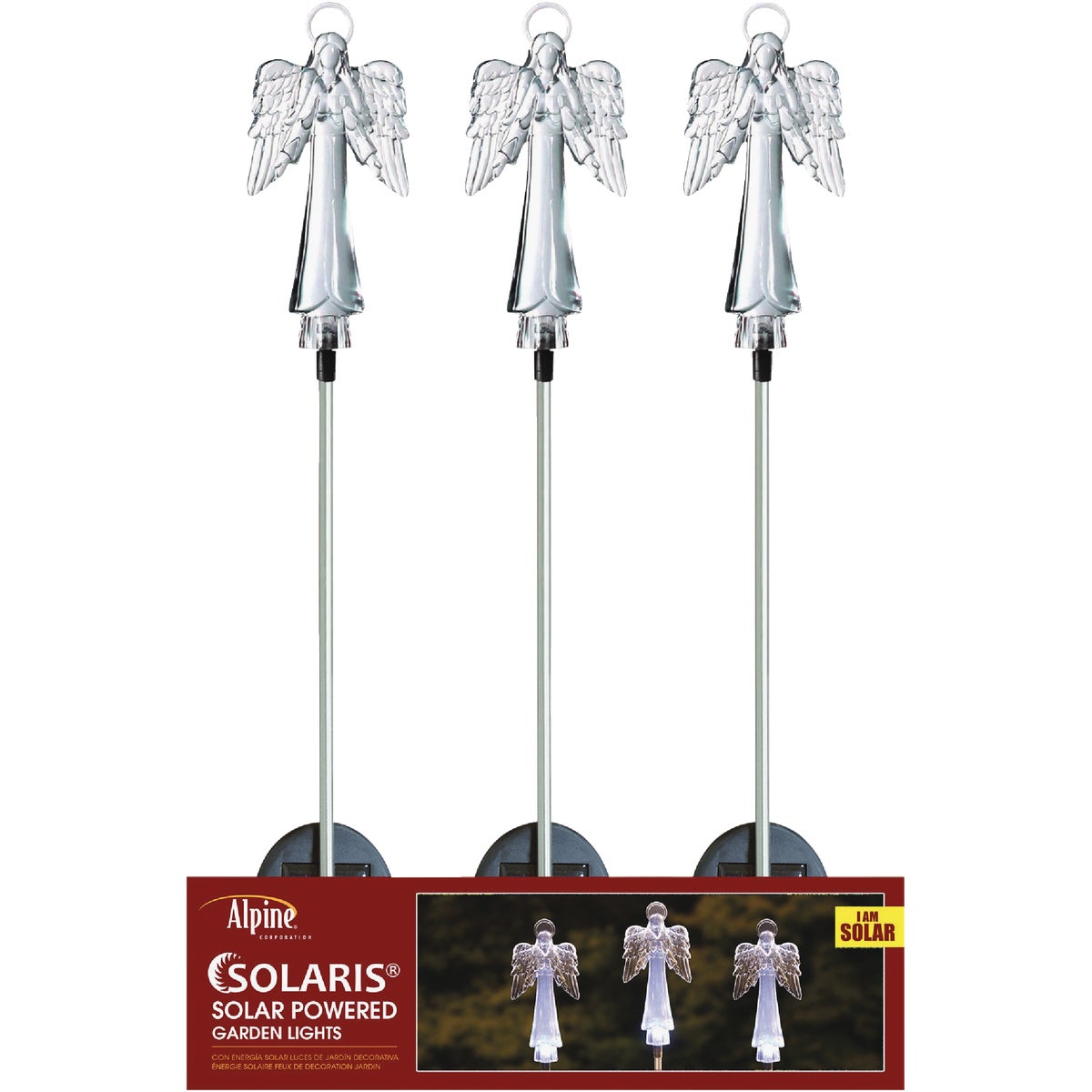 Alpine Plastic Angel 34 In. H. Solar LED Stake Light