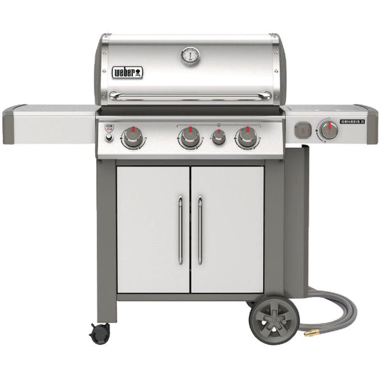 Weber Genesis II S-335 3-Burner Stainless Steel 39,000 BTU Natural Gas Grill with 12,000 BTU Side -Burner