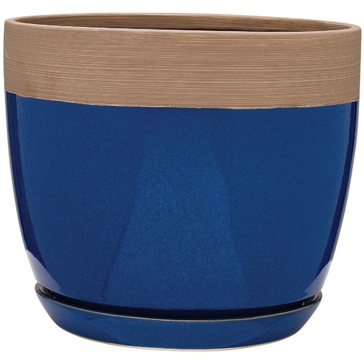 Southern Patio Ana 6 In. Ceramic Clayworks Navy Planter