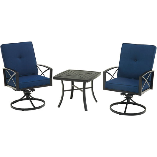 Outdoor Expressions 3-Piece Swivel Bistro Set