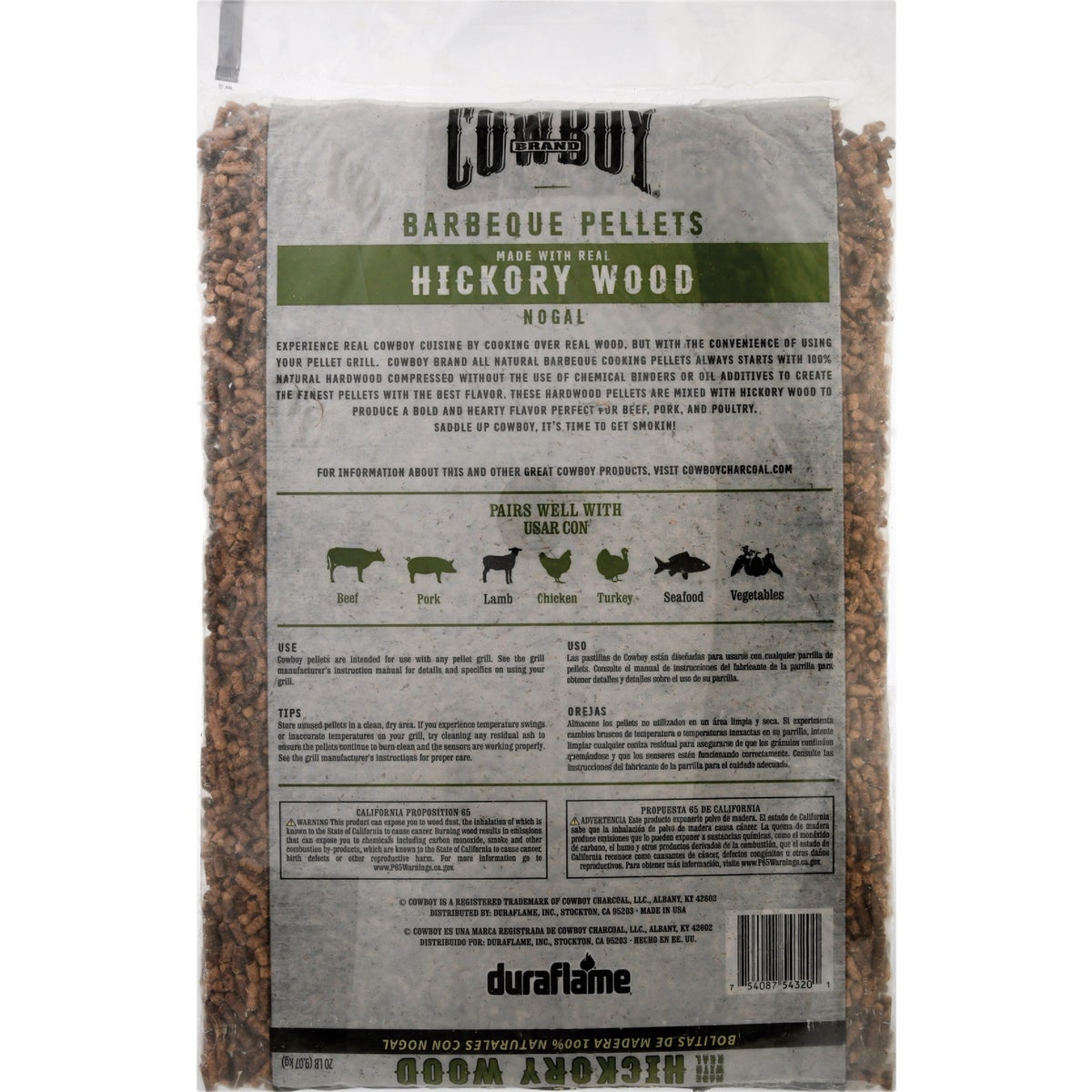 Cowboy 20 Lb. Hickory Wood Pellets