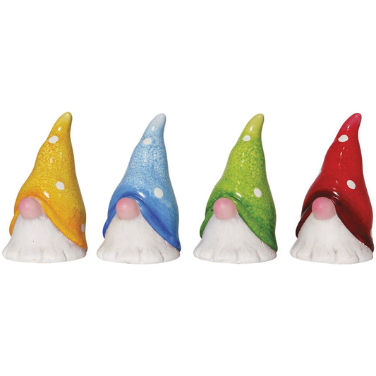 Alpine 10 In. H. Colorful Ceramic Gnome Head Statue