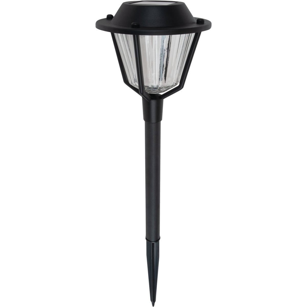 Fusion Black 10 Lumens Metal & Plastic Stake Round Top Solar Path Light
