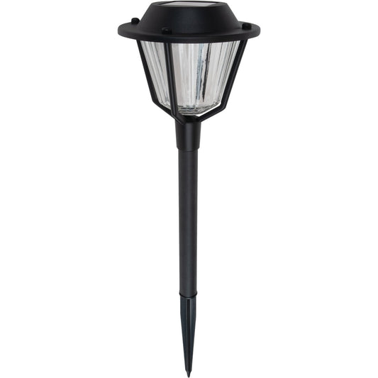 Fusion Black 10 Lumens Metal & Plastic Stake Round Top Solar Path Light