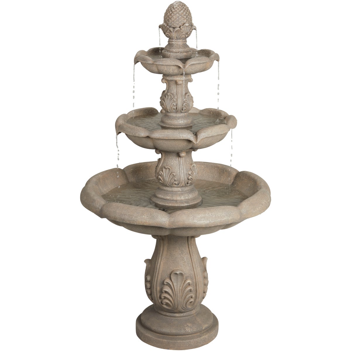 Best Garden 78 In. W. x 139 In. H. Resin 3-Tier Waterfall Fountain