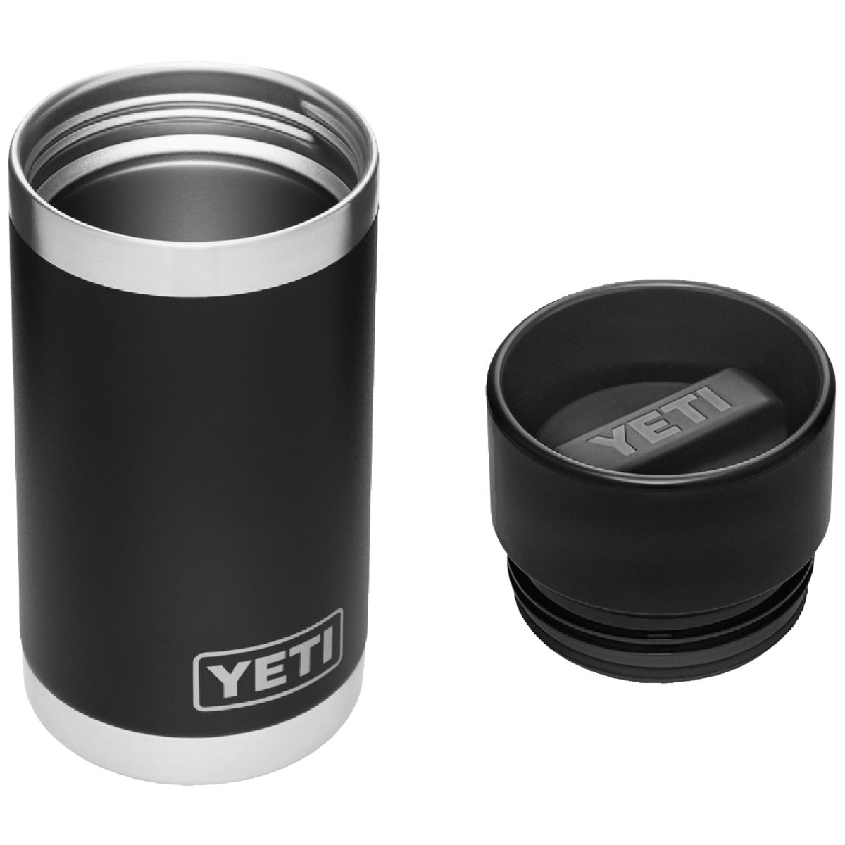 Yeti Rambler 12 Oz. Black Stainless Steel Insulated Vacuum Bottle with Hot Shot Cap