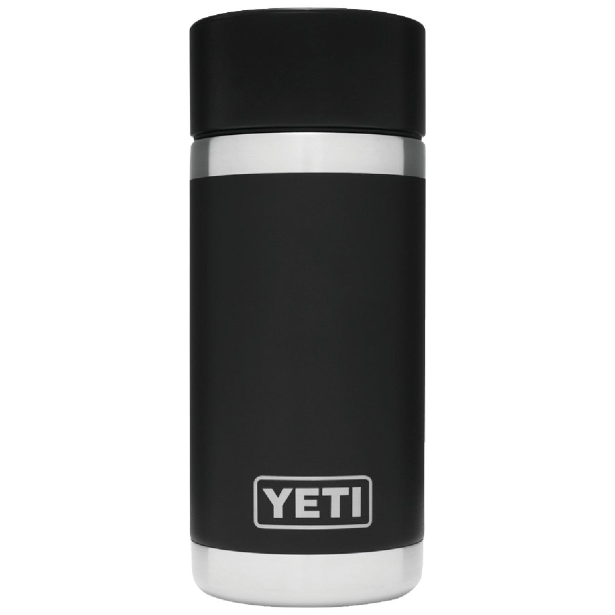 Yeti Rambler 12 Oz. Black Stainless Steel Insulated Vacuum Bottle with Hot Shot Cap