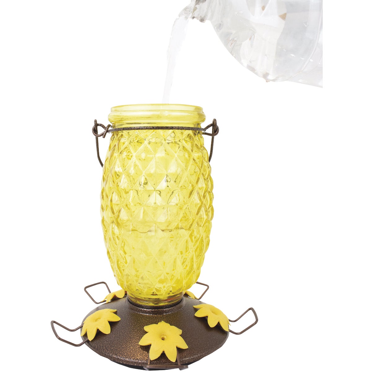 Perky Pet 28 Oz. Glass Top Fill Pineapple Hummingbird Feeder