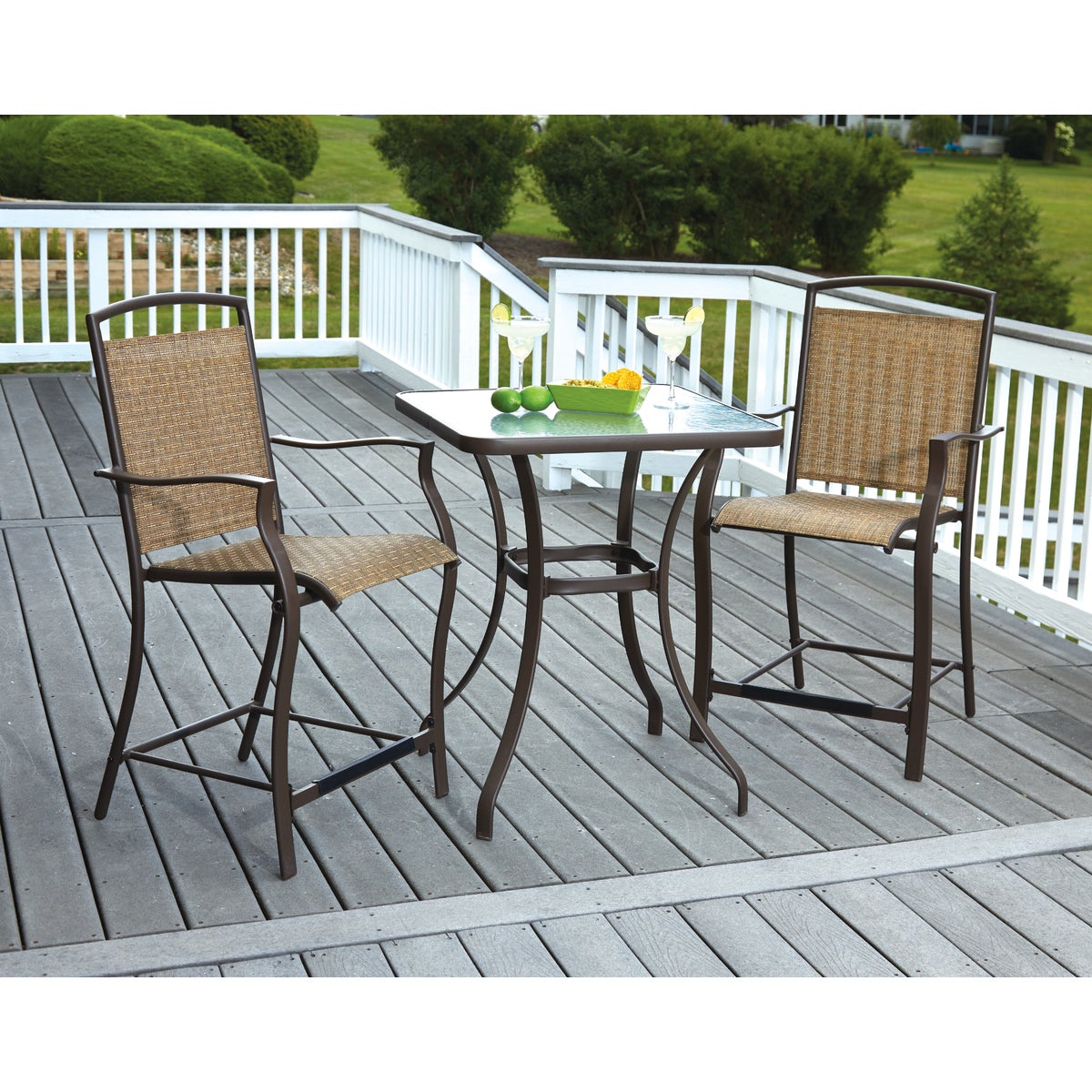 Outdoor Expressions 3-Piece Balcony Bistro Set