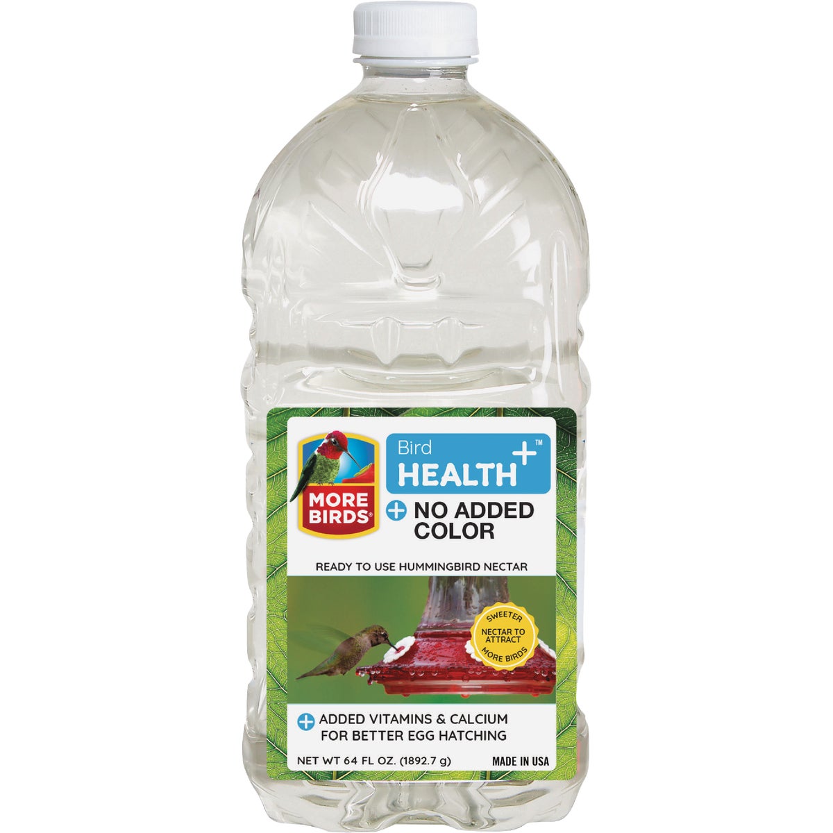 Classic Birds More Birds Bird Health+ 64 Oz. Liquid RTU Clear Hummingbird Nectar