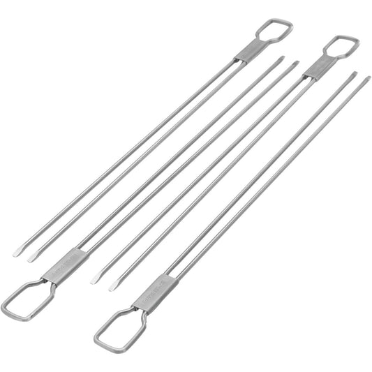 Broil King 12 In. Stainless Steel Dual Prong Skewer (4-Pack)