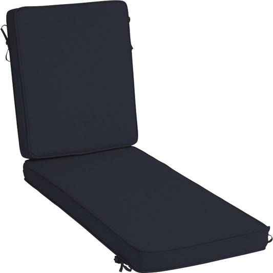 Arden Selections ProFoam 21 In. W. x 3.5 In. H. x 72 In. L. Acrylic Outdoor Chaise Cushion, Classic Navy Blue